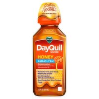 VICKS DayQuil Severe Honey Cold & Flu Syrup, 12 fl oz