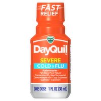Vicks DayQuil Severe Cold & Flu Fast Relief Liquid, 1 fl oz