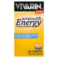 Vivarin Smooth Energy Extended-Release Caffeine Supplement, 40 count