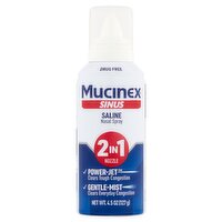 Mucinex Sinus 2 in 1 Saline Nasal Spray, 4.5 oz