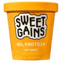 Sweetgains Caramel Light Ice Cream, 14 oz
