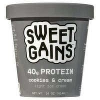 Sweetgains Cookies & Cream Light Ice Cream, 14 oz