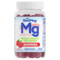 SlowMag Mg Natural Berry Magnesium Citrate Dietary Supplements, 60 count