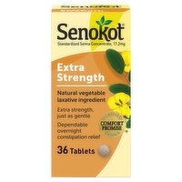 Senokot Extra Strength Standardized Senna Concentrate Tablets, 17.2mg, 36 count