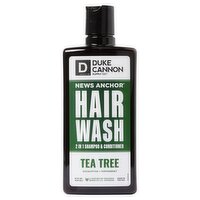 Duke Cannon Supply Co. Tea Tree Hair Wash 2 in 1 Shampoo & Conditioner, 14 fl oz