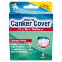 Dentemp Canker Cover Cool Mint Oral Pain Reliever, 6 count