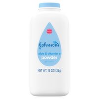 Johnson's Aloe & Vitamin E Powder, 15 oz