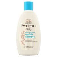 Aveeno Baby Daily Moisture Wash & Shampoo, 8 fl oz