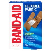 Band-Aid Flexible Fabric Adhesive Bandages, 30 count