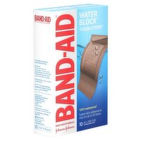 Band-Aid Water Block Tough Strips Adhesive Bandages, 10 count
