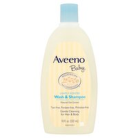 Aveeno Baby Daily Moisture Wash & Shampoo, 18 fl oz, 18 Fluid ounce