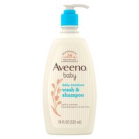 Aveeno Baby Daily Moisture Wash & Shampoo, 18 fl oz