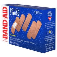 Band-Aid Brand Tough Strips Adhesive Bandages, 60 count
