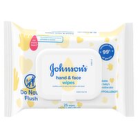 Johnson's Hand & Face Wipes, 25 count