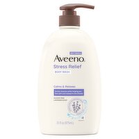 Aveeno Stress Relief Lavender Scent Body Wash, 33 fl oz