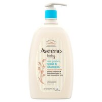 Aveeno Baby Daily Moisture Wash & Shampoo, 33 fl oz