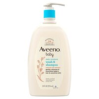 Aveeno Baby Daily Moisture Wash & Shampoo, 33 fl oz