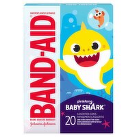 Band-Aid Pinkfong Baby Shark Adhesive Bandages, 20 count, 20 Each