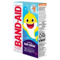 Band-Aid Pinkfong Baby Shark Adhesive Bandages, 20 count