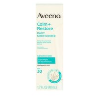 Aveeno Calm + Restore Daily Moisturizer Broad Spectrum Mineral Sunscreen, SPF 30, 1.7 fl oz