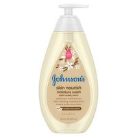 Johnson's Vanilla & Oat Scents Skin Nourish Moisture Wash, 20.3 fl oz