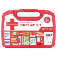 Johnson & Johnson All-Purpose First Aid Kit, 160 count