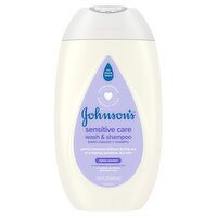 Johnson's Lightly Scented Sensitive Care Wash & Shampoo, 13.6 fl oz