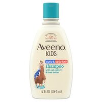 Aveeno Kids Curly & Coily Hair with Oat Extract & Shea Butter Shampoo, 12 fl oz