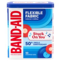 Band-Aid Flexible Fabric Adhesive Bandages Collector's Edition, 50 count