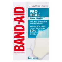 Band-Aid Pro Heal 5 Day Protect Adhesive Bandages, 6 Count, 6 Each