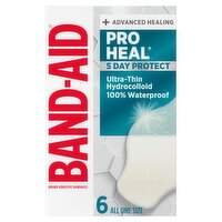 Band-Aid Pro Heal 5 Day Protect Adhesive Bandages, 6 count, 6 Each