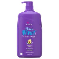 Aussie Miracle Moist Shampoo for Dry Hair and All Hair Types, Moisturizing, Paraben-Free, 26.2oz, 26.2 Fluid ounce