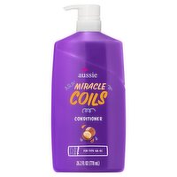 Aussie Miracle Coils with Macadamia Nut Oil Conditioner, 26.2 fl oz, 26.2 Fluid ounce