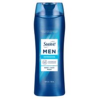Suave Men Cedarwood & Mandarin Refreshing Body + Face Wash, 18 fl oz