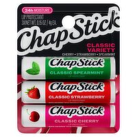 ChapStick Classic Variety Cherry-Strawberry-Spearmint Lip Protectant, 0.15 oz, 3 Count