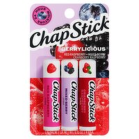 ChapStick Berrylicious Red Raspberry-Mixed Berry-Cranberry Raspberry Lip Balm, 0.15 oz, 3 count
