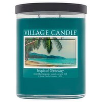 Village Candle Tropical Getaway Med Tumbler Candle, 14 oz