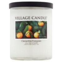 Village Candle Clementine Evergreen Med Tumbler Candle, 14 oz