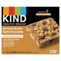 Kind Healthy Grains Almond Butter Dark Chocolate Granola Bars, 1.2 oz 5 count