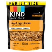 Kind Healthy Grains Oats & Honey Granola with Toasted Coconut Family Size, 17 oz