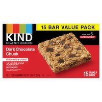 Kind Healthy Grains Dark Chocolate Chunk Granola Bars Value Pack, 1.2 oz, 15 count