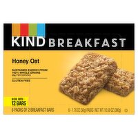 Kind Honey Oat Breakfast Bars, 1.76 oz, 6 count, 10.58 Ounce