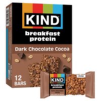 Kind Dark Chocolate Cocoa Breakfast Protein Bars, 1.76 oz, 6 count