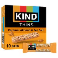 Kind Caramel Almond & Sea Salt Thins Bars, 0.74 oz, 10 count