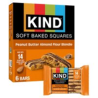 Kind Peanut Butter Almond Flour Blondie Soft Baked Squares Bars, 1.4 oz, 6 count