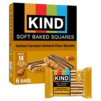 Kind Salted Caramel Almond Flour Blondie Soft Baked Squares Bars, 1.4 oz, 6 count