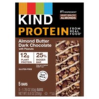 Kind Almond Butter Dark Chocolate with Peanuts Protein Bars, 1.76 oz, 5 count