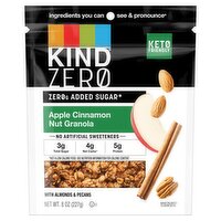 Kind Zero Apple Cinnamon Nut Granola with Almonds & Pecans, 8 oz