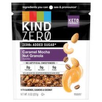 Kind Zero Caramel Mocha Nut Granola Flavored with Almonds, Cashews & Coconut, 8 oz