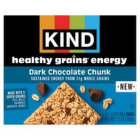 Kind Healthy Grains Dark Chocolate Chunk Energy Bars, 1.4 oz, 5 count
